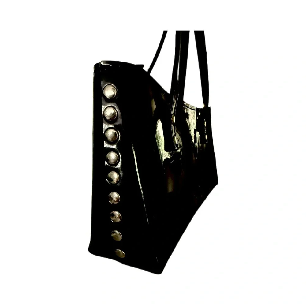 Beijo London Paris New York Vintage Y2K Uptown Black Patent Shoulder Bag - Picture 6 of 13